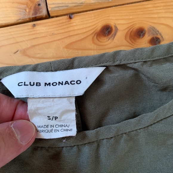 Club Monaco Linen Blend Crop Top - Picture 3 of 7